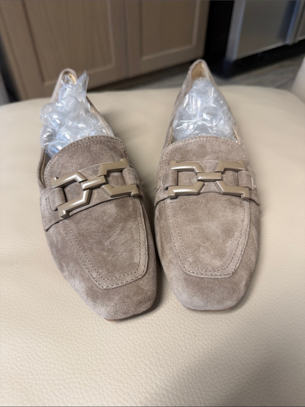 Steve Madden Beige Suede Pointed Flats